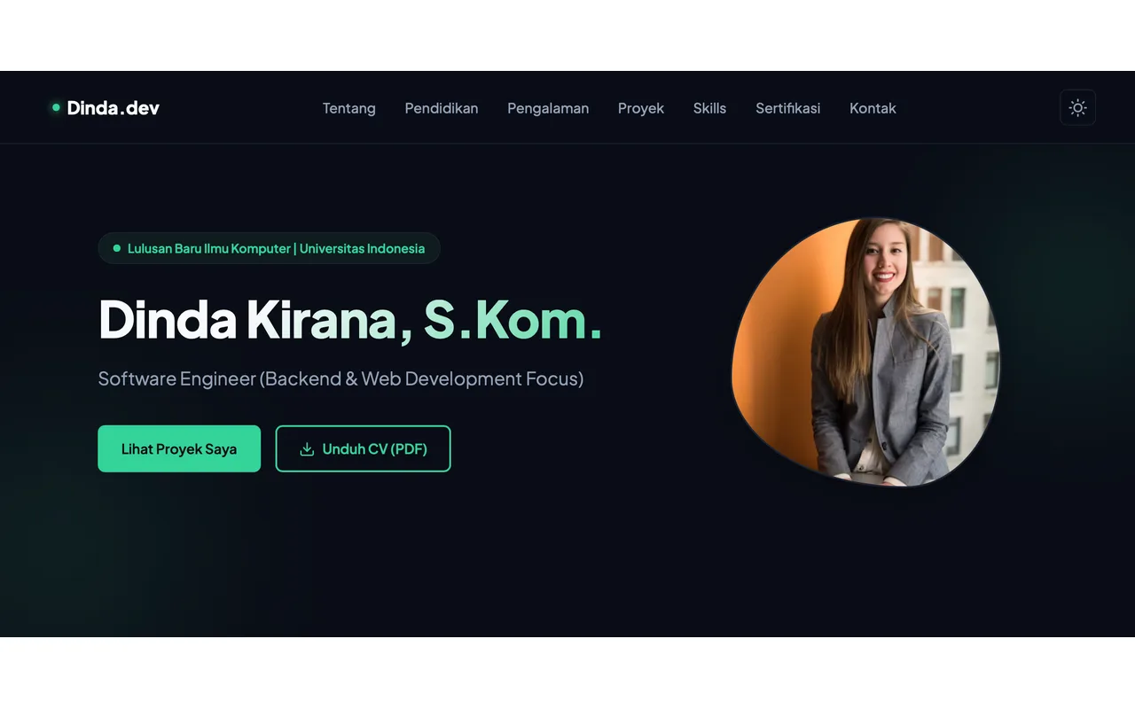 Prompt Website CV / Resume untuk Fresh Graduate