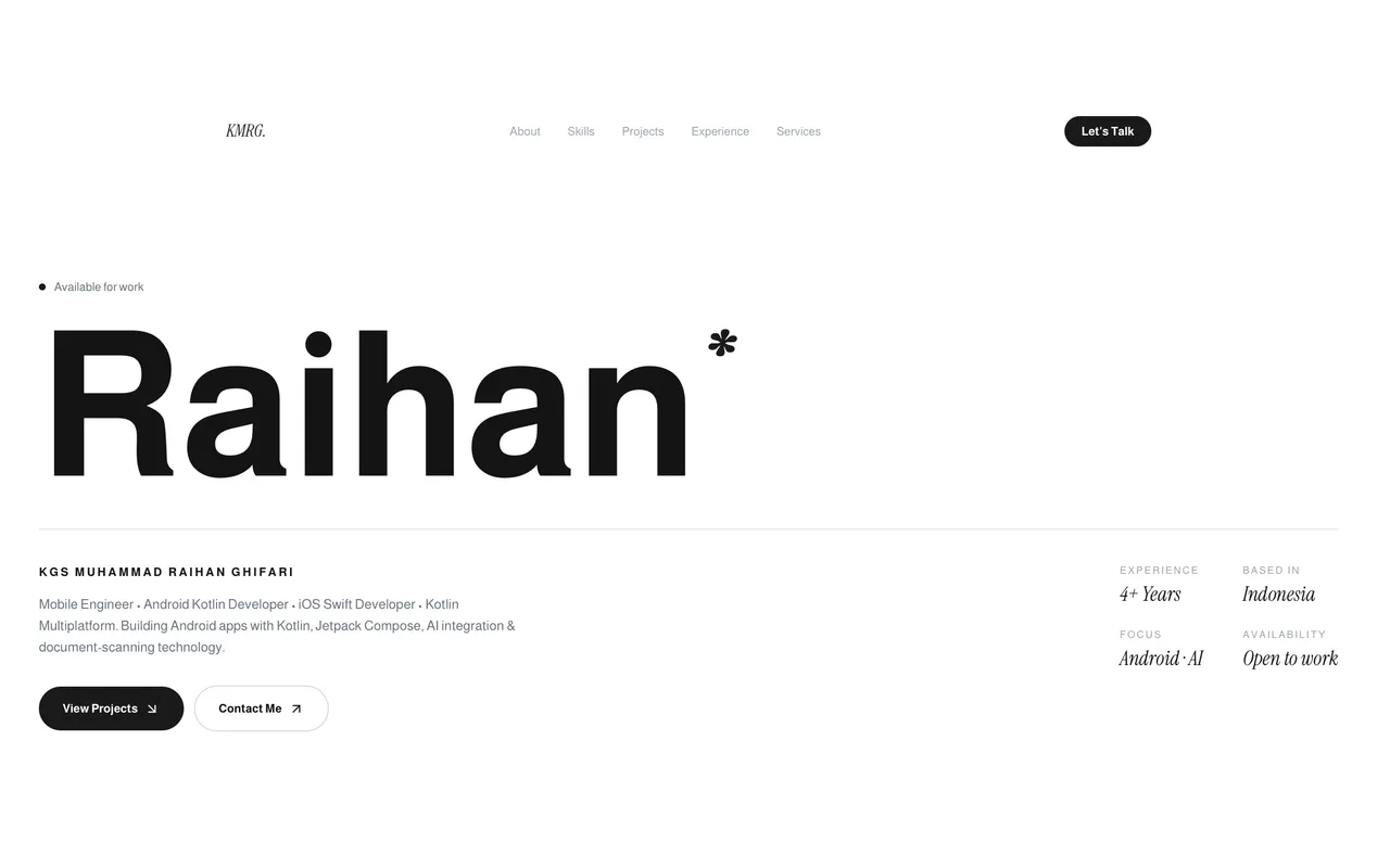 Prompt Website Portfolio Profesional
